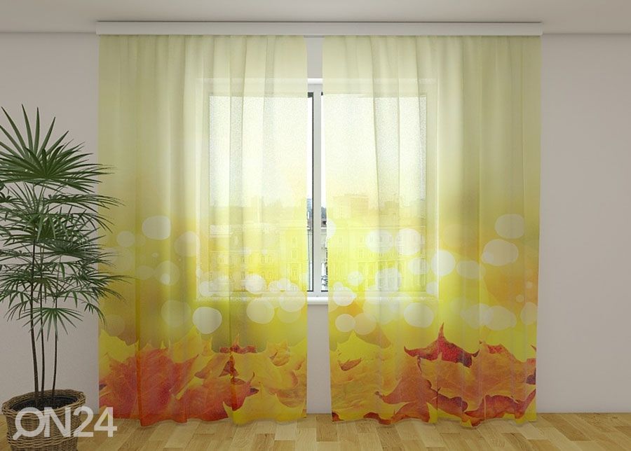 Sifonki-kuvaverho GOLD OF FALL 240x220 cm kuvasuurennos
