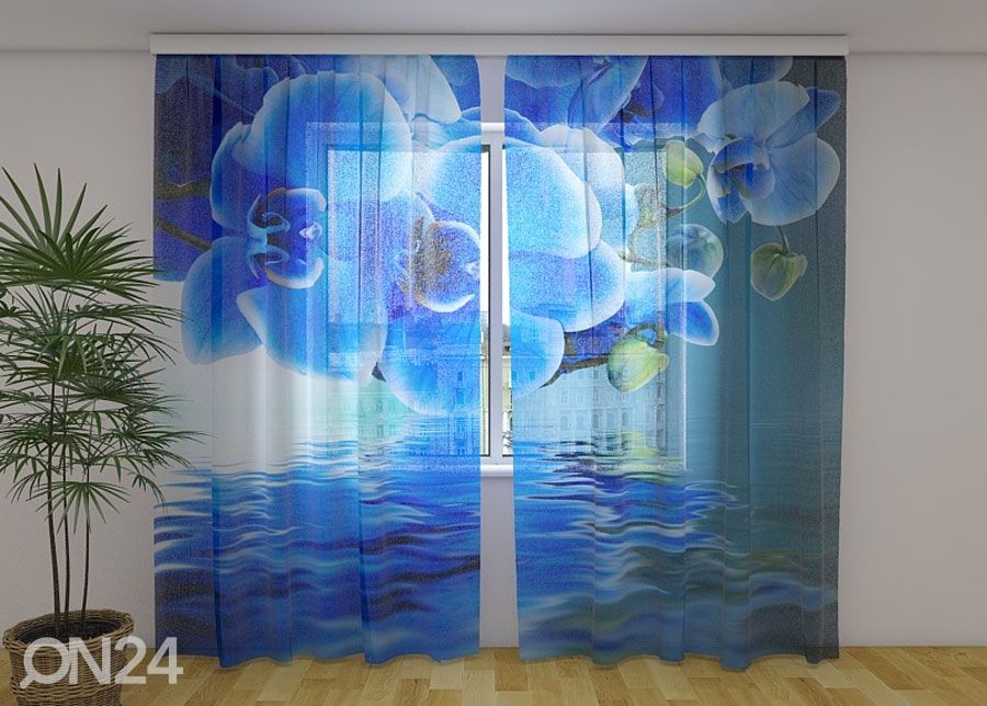 Sifonki-kuvaverho SAPPHIRE ORCHID 240x220 cm kuvasuurennos