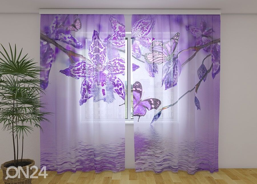 Sifonki-kuvaverho VIOLET ORCHID 240x220 cm kuvasuurennos