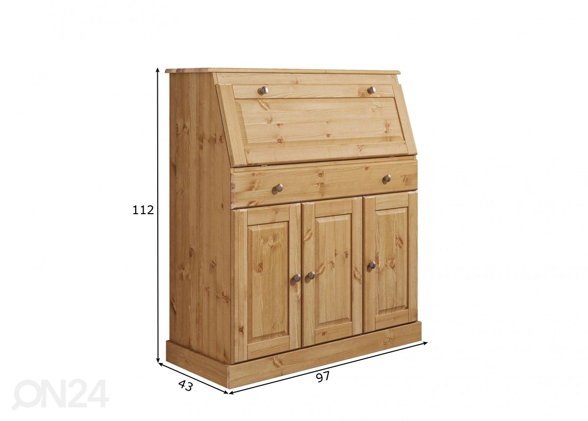 Sihteerinkaappi Rossi 97 cm kuvasuurennos mitat