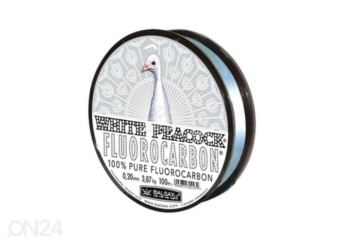 Siima FLUOROCARBON Balsax valkoinen Peacock 100 m x 0,40 mm kuvasuurennos