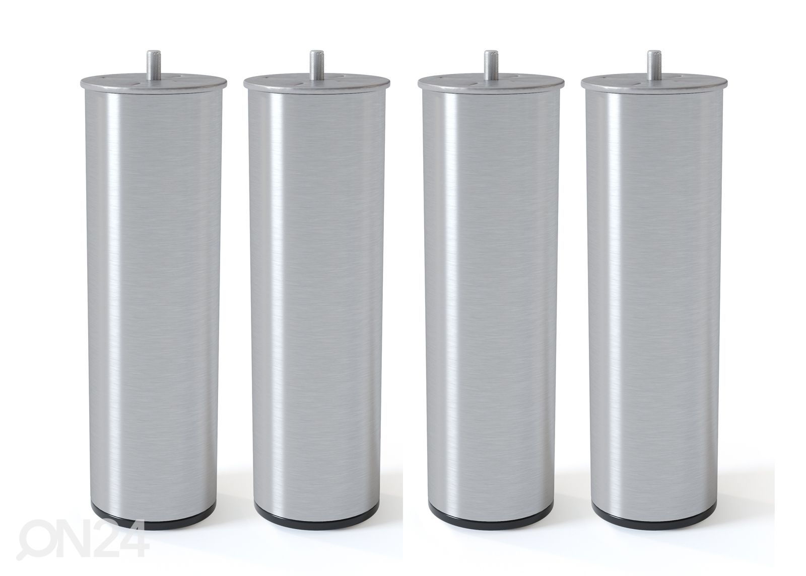 Silinterimuotoinen metallijalka, harjattu hopeansävy 20 cm kuvasuurennos