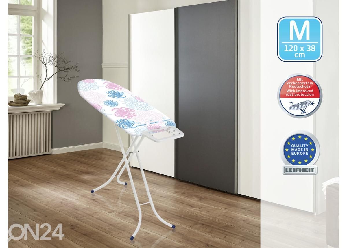 Silityslauta Leifheit Fashion M metallirungolla 120x38 cm kuvasuurennos