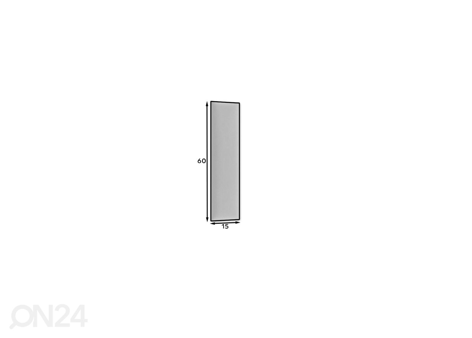 Sisustuspaneeli kankaalla 60x15 cm kuvasuurennos mitat