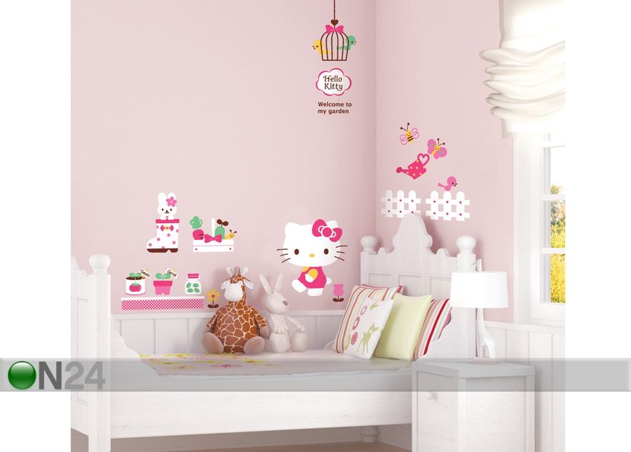 Sisustustarra HELLO KITTY PUUTARHA kuvasuurennos