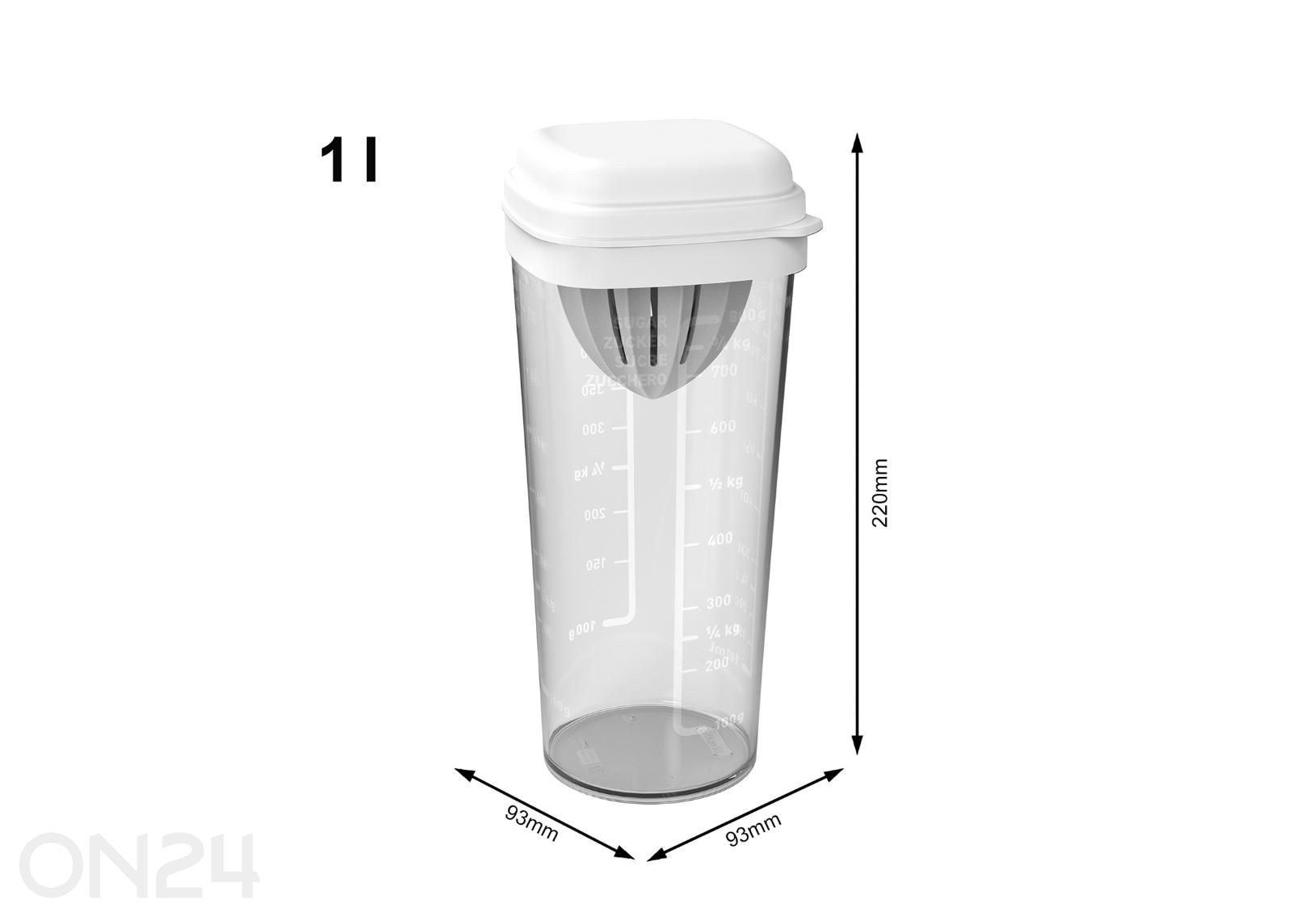Sitruspuristin/mittakuppi Loft 1000 ml kuvasuurennos mitat