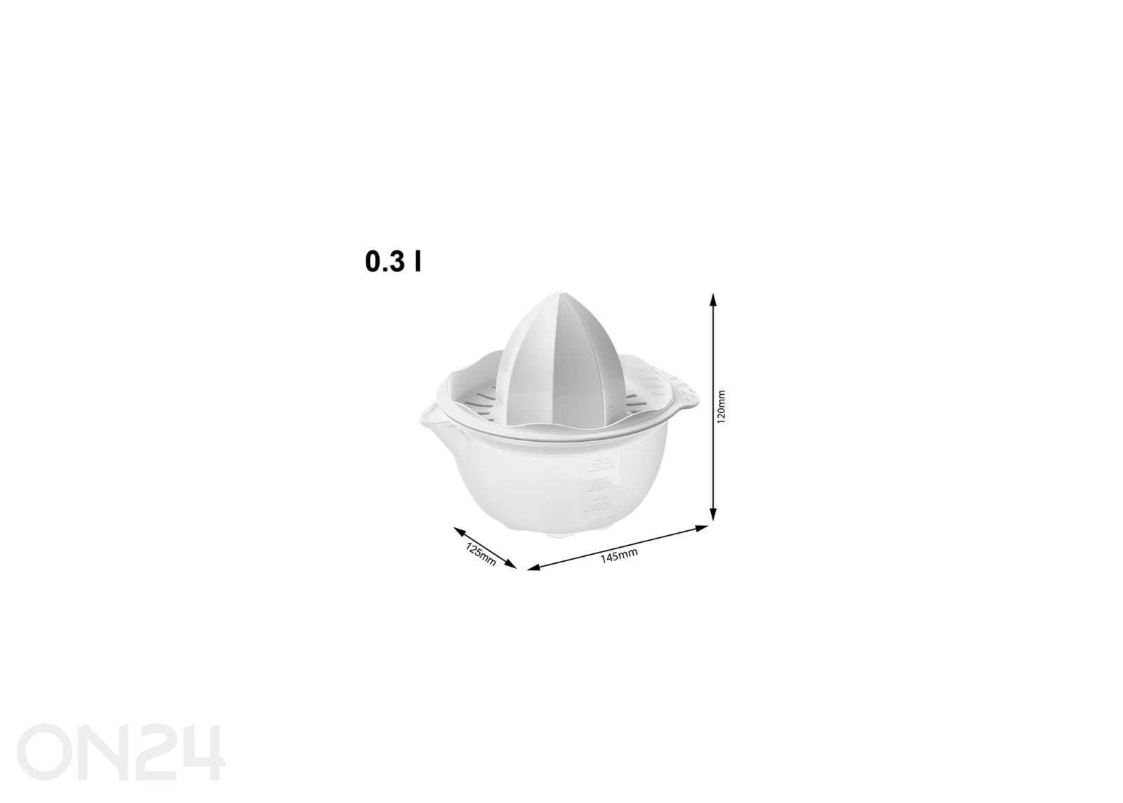 Sitruspuserrin ONDA 300 ml kuvasuurennos mitat
