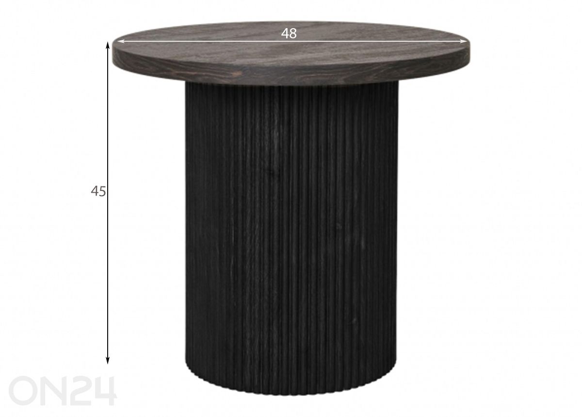 Sivupöytä Boavista Ø 48 cm kuvasuurennos mitat