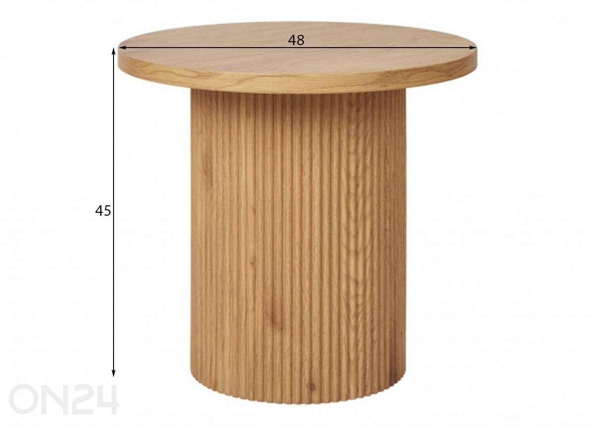 Sivupöytä Boavista Ø 48 cm kuvasuurennos mitat