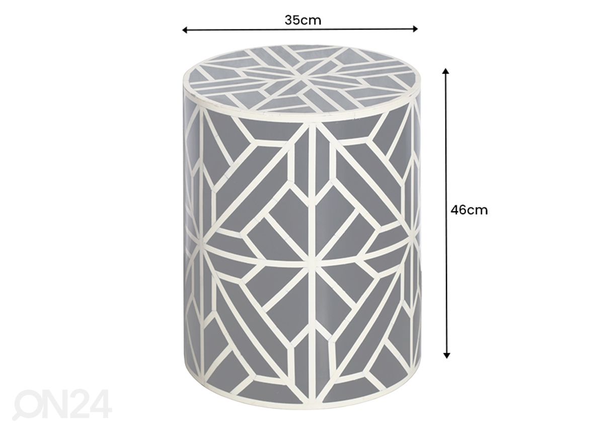Sivupöytä Bone Ø 35 cm kuvasuurennos mitat