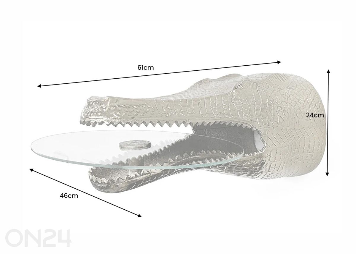 Sivupöytä Crocodile Ø 46 kuvasuurennos mitat