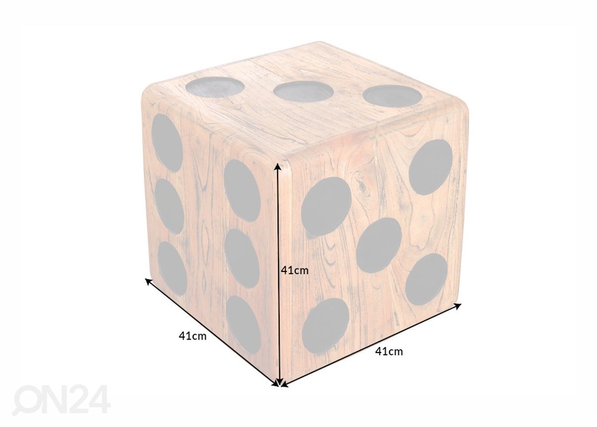 Sivupöytä Cube 41x41 cm kuvasuurennos mitat