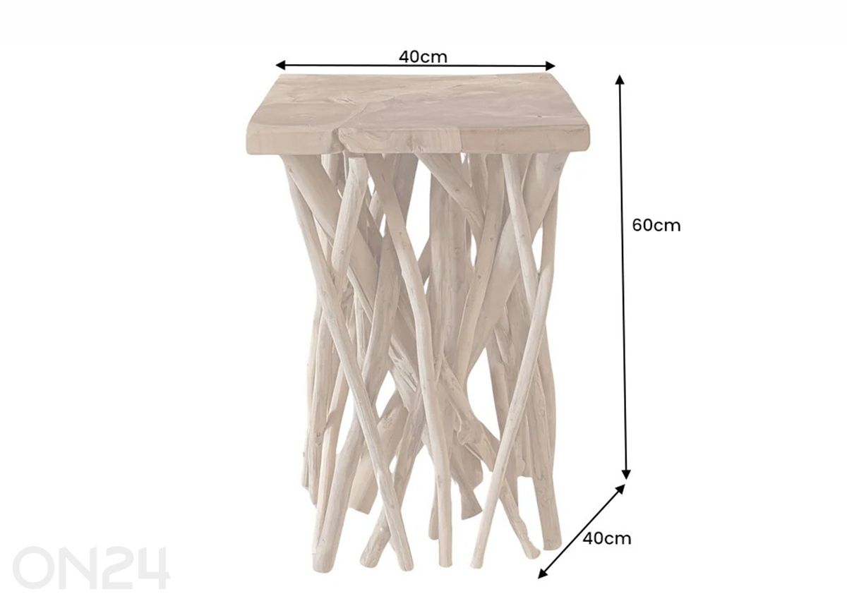 Sivupöytä Driftwood kuvasuurennos mitat