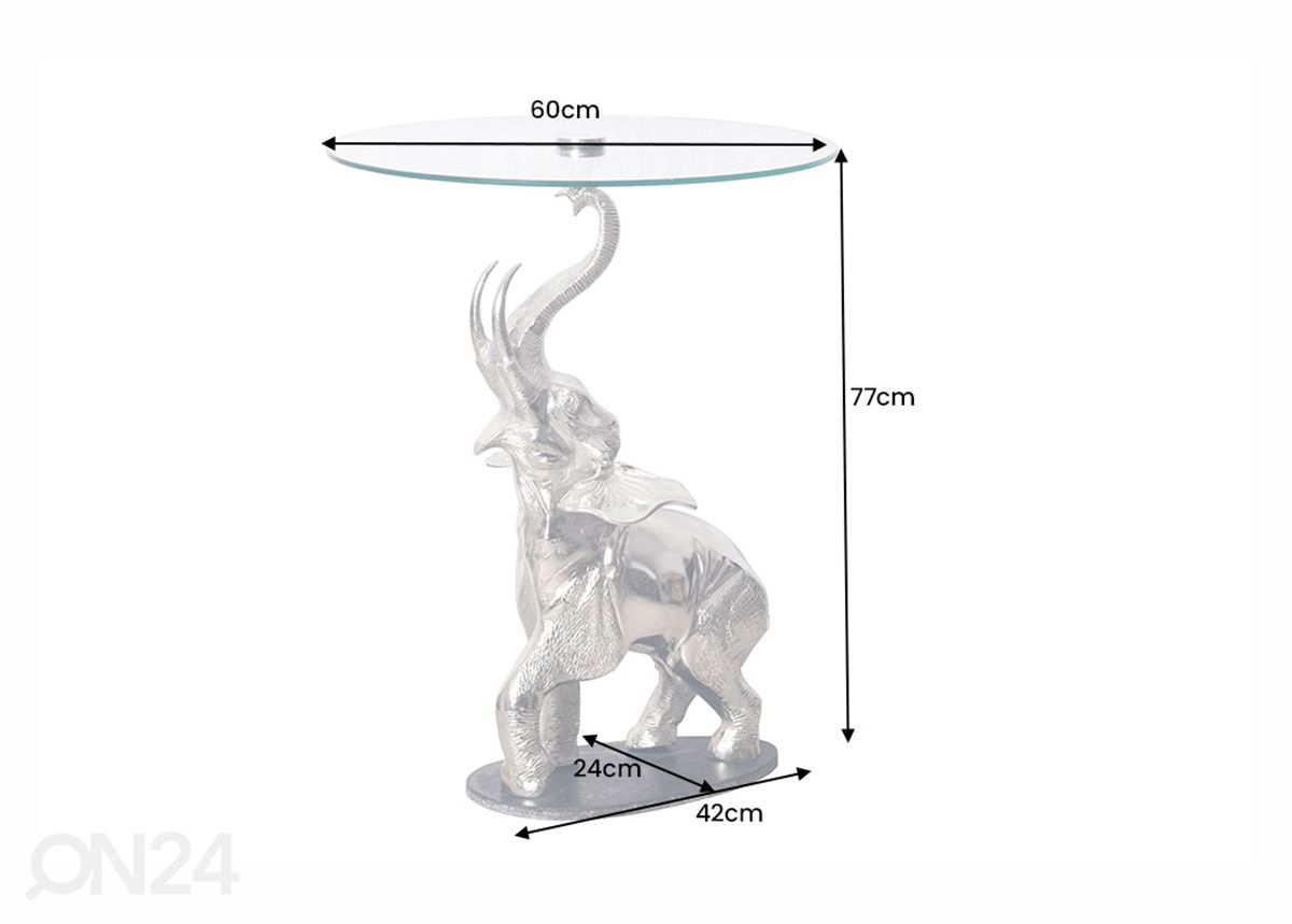 Sivupöytä Elephant Ø 60 cm kuvasuurennos mitat