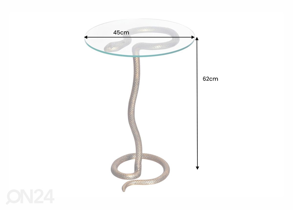 Sivupöytä Snake Ø 45 cm kuvasuurennos mitat