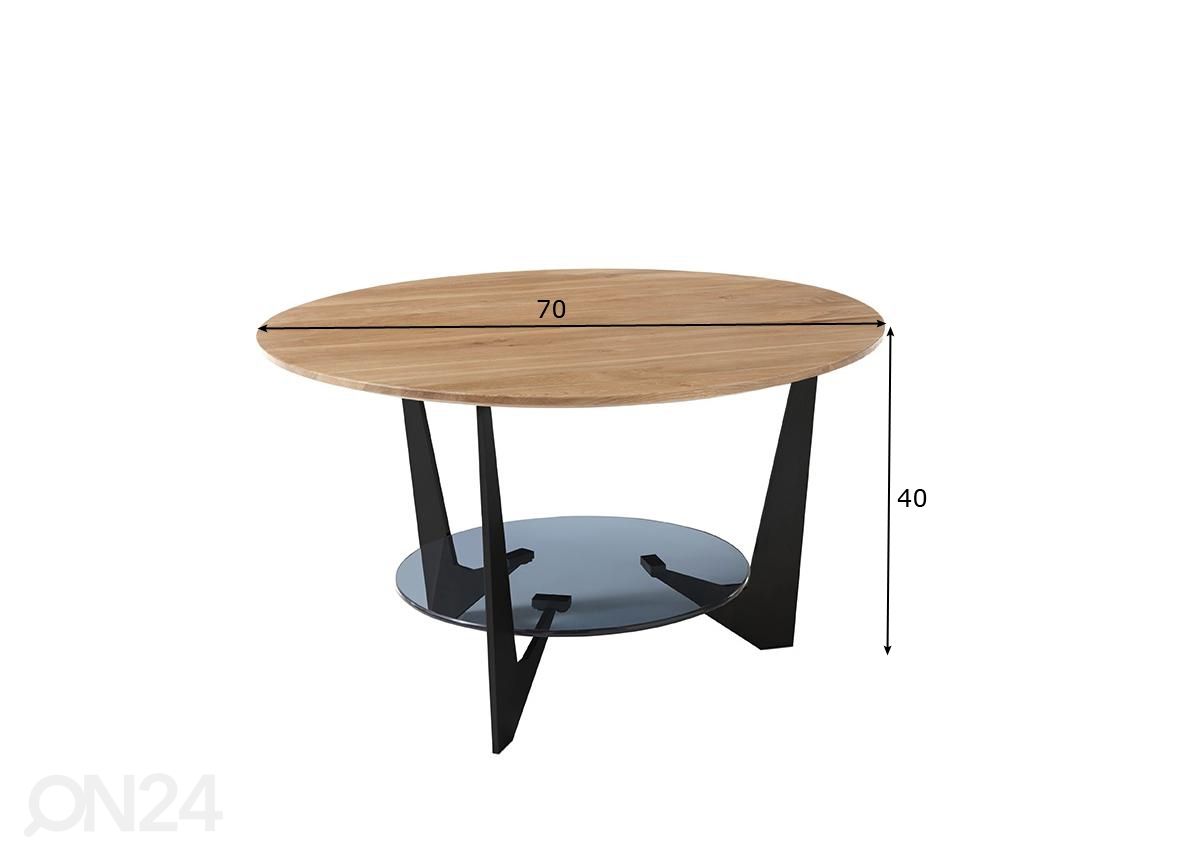 Sohva Cadiz Ø70 cm kuvasuurennos mitat