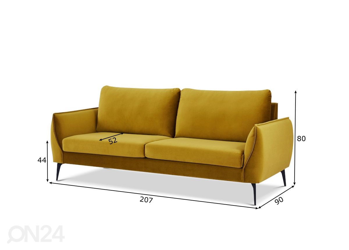 Sohva Diva kuvasuurennos mitat