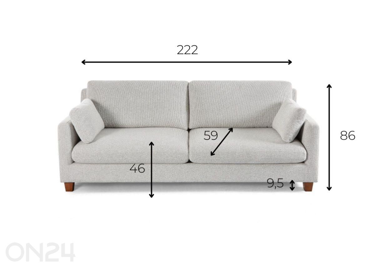 Sohva Harper kuvasuurennos mitat