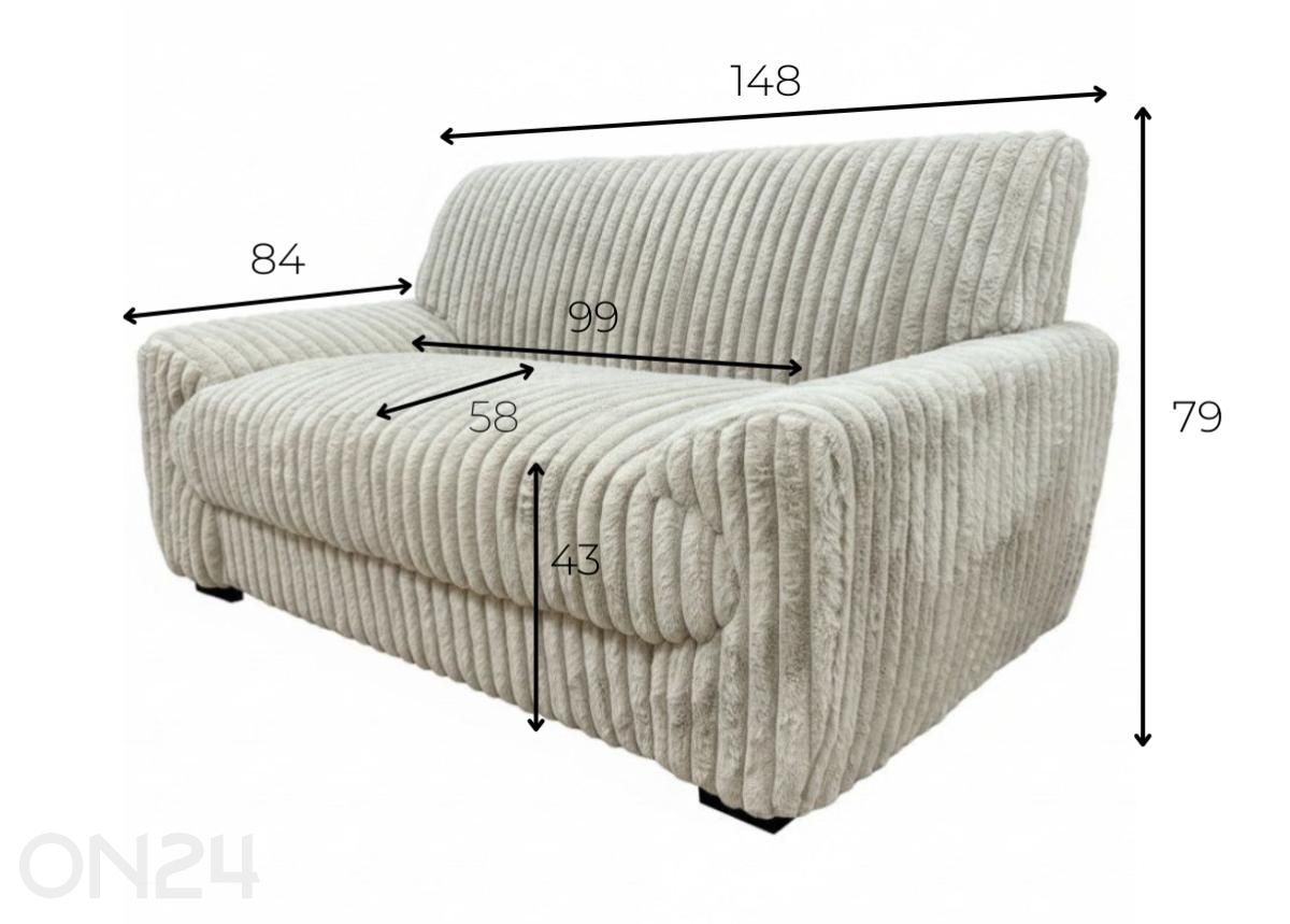 Sohva Osillo kuvasuurennos mitat