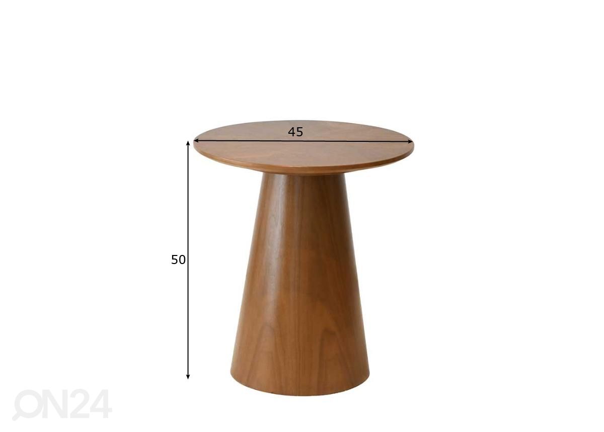 Sohvapöytä Ø 45 cm kuvasuurennos mitat