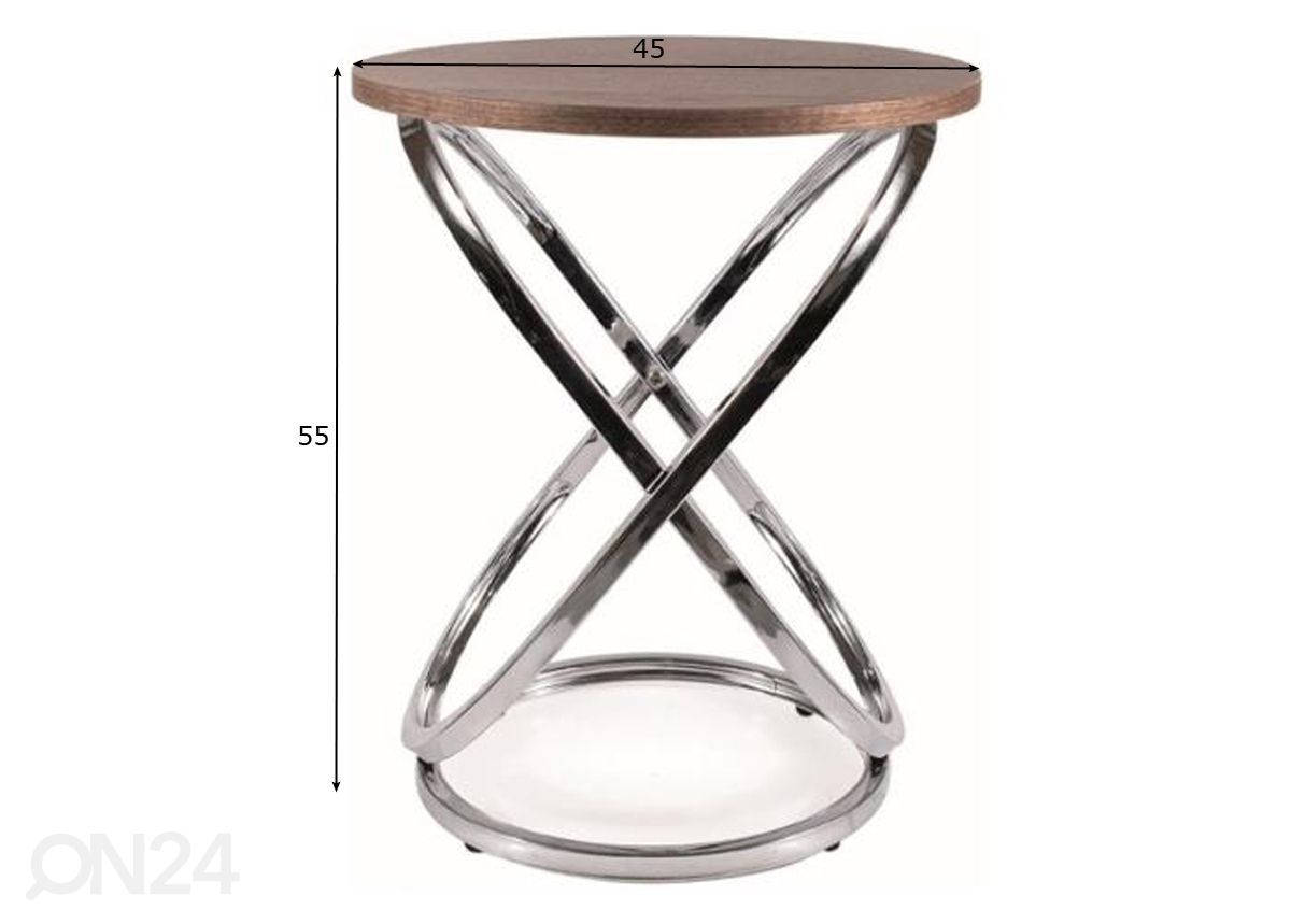 Sohvapöytä Ø 45 cm kuvasuurennos mitat