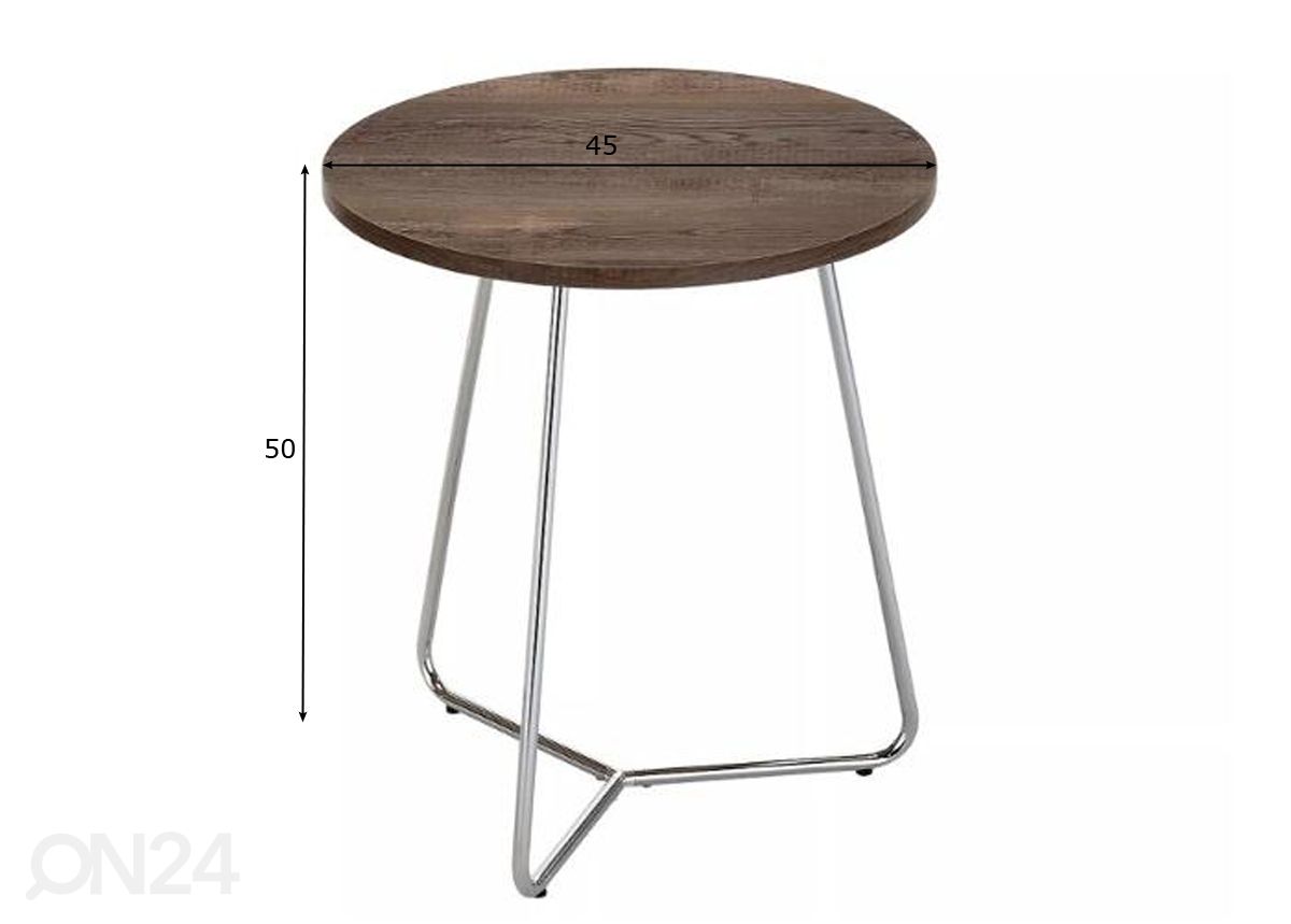 Sohvapöytä Ø 45 cm kuvasuurennos mitat