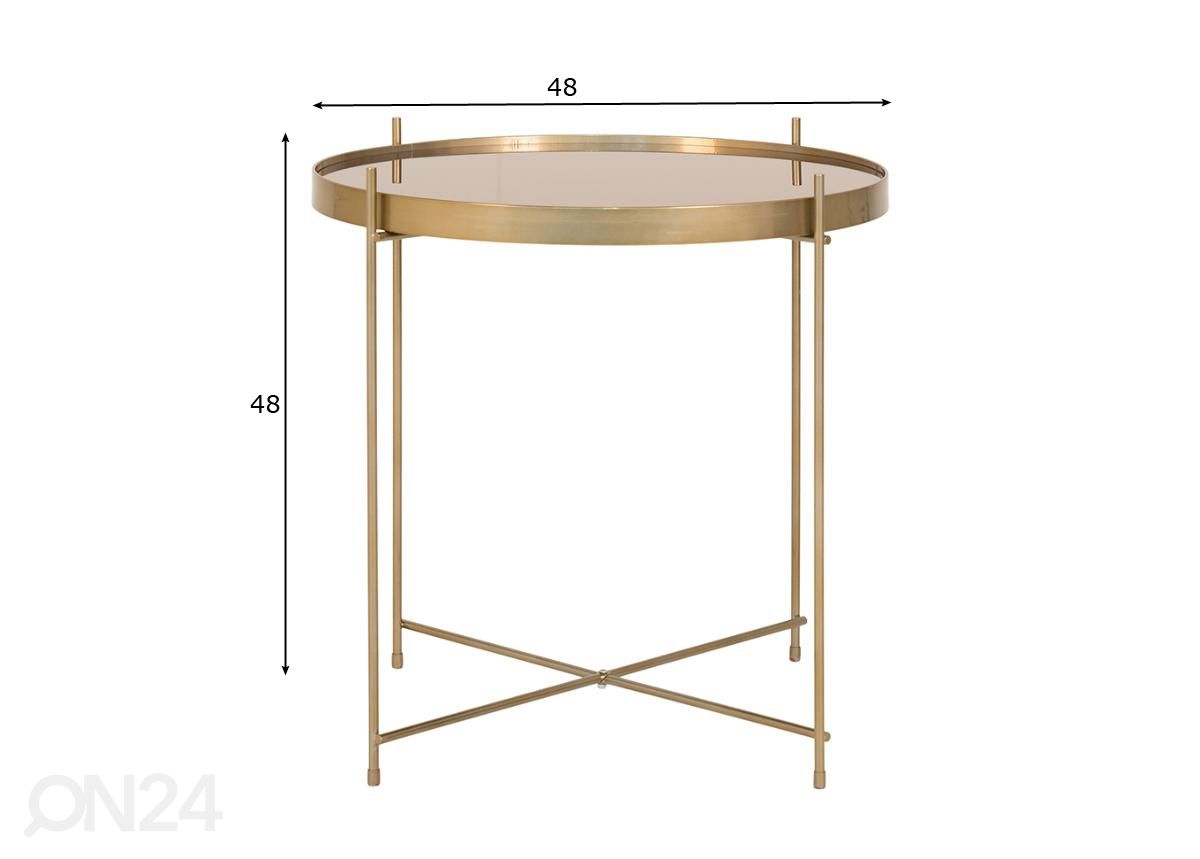 Sohvapöytä Ø 48 cm kuvasuurennos mitat