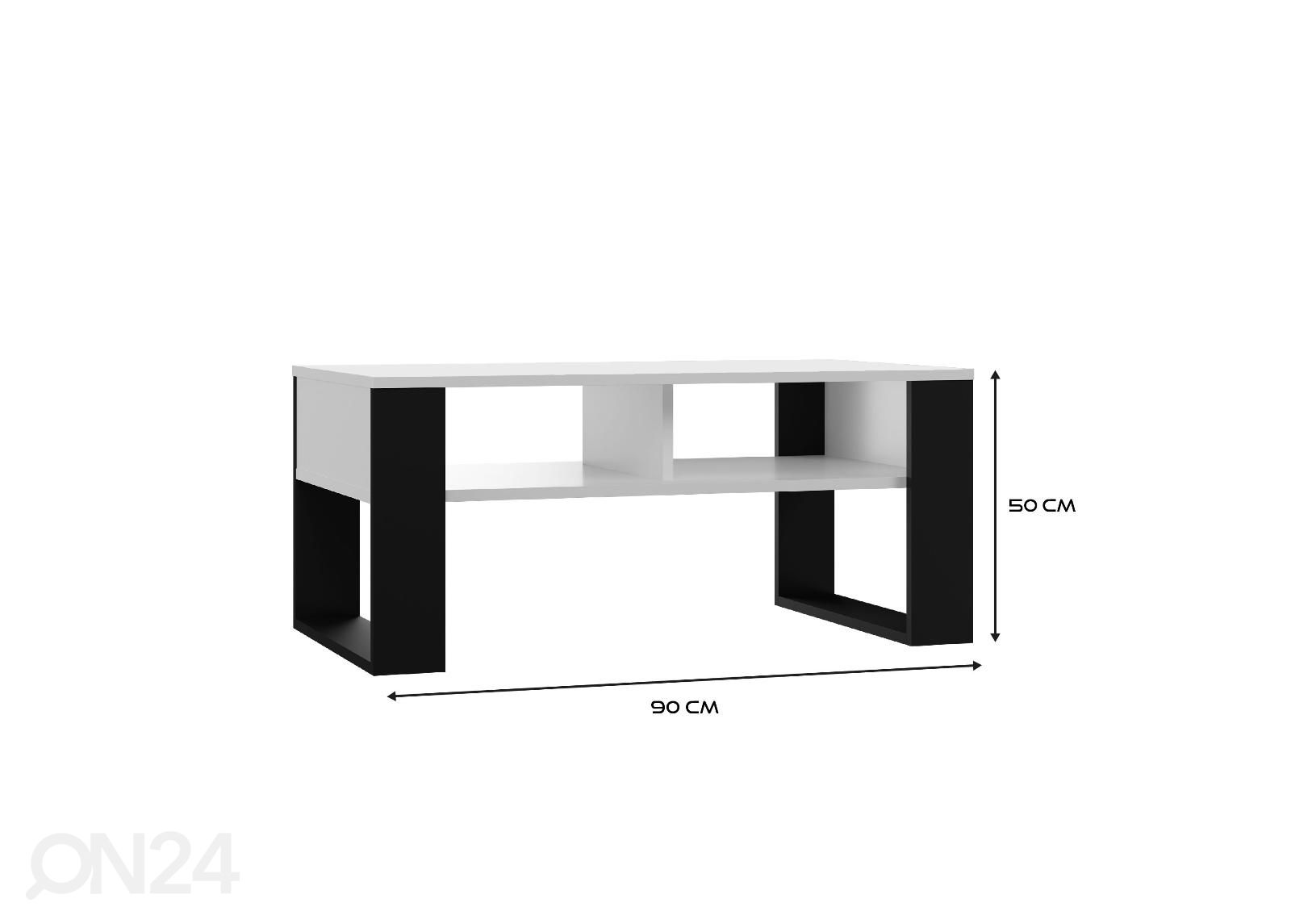Sohvapöytä 58x90 cm kuvasuurennos mitat