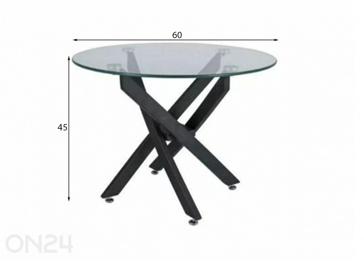 Sohvapöytä Agis Ø 60 cm kuvasuurennos mitat