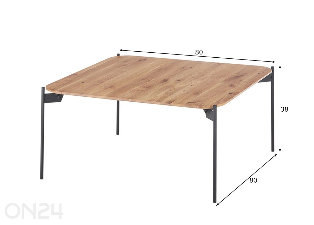 Sohvapöytä Alto 60 cm kuvasuurennos mitat