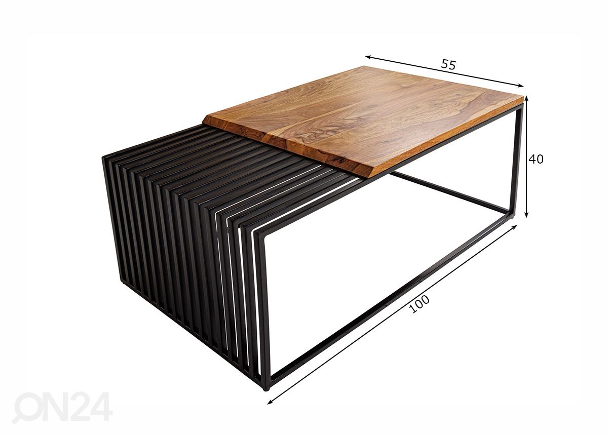 Sohvapöytä Architectrue 100x55 cm kuvasuurennos mitat