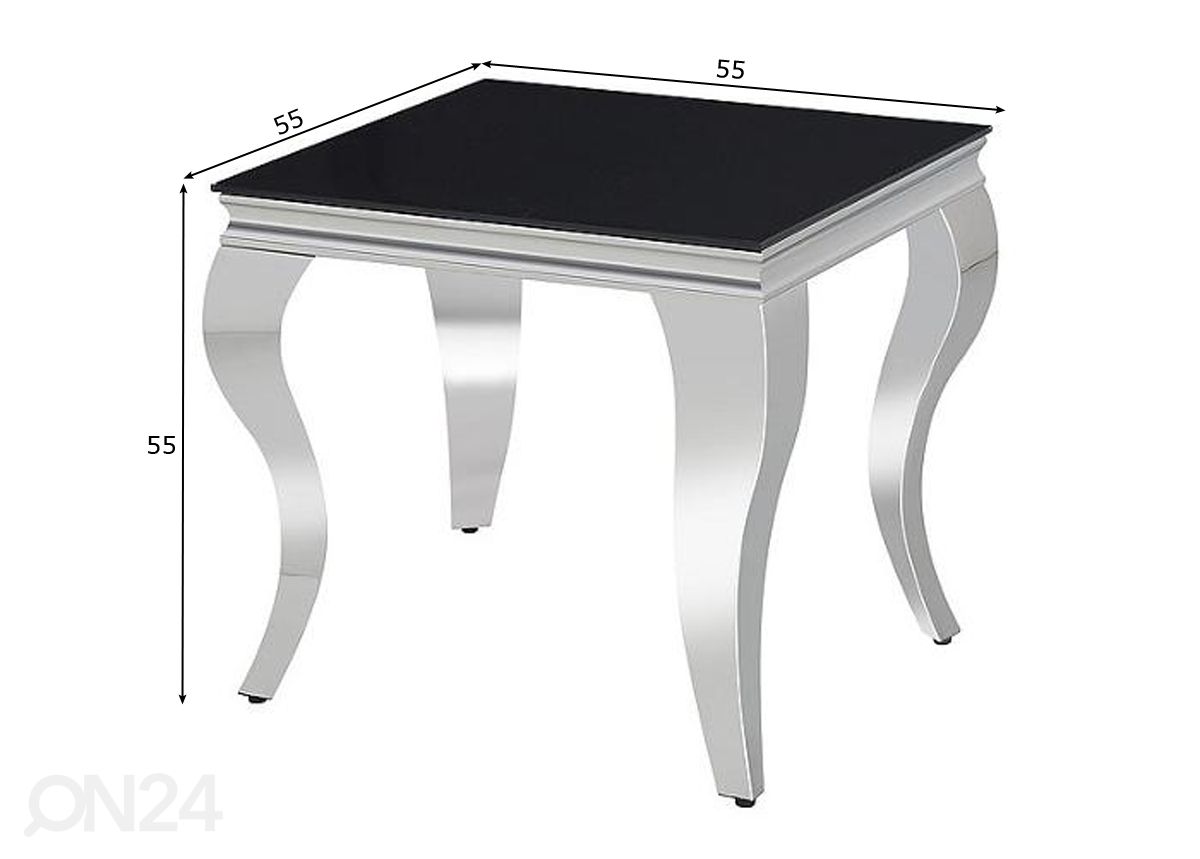 Sohvapöytä Baron 55x55 cm kuvasuurennos mitat