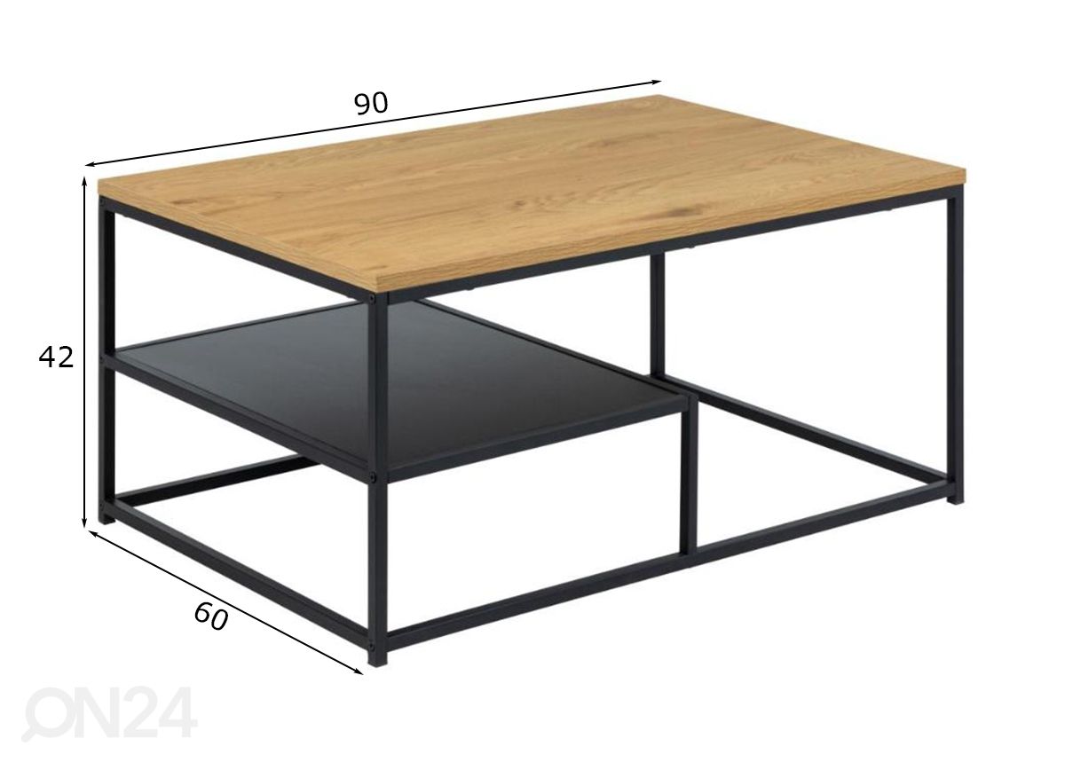 Sohvapöytä Bill kuvasuurennos mitat