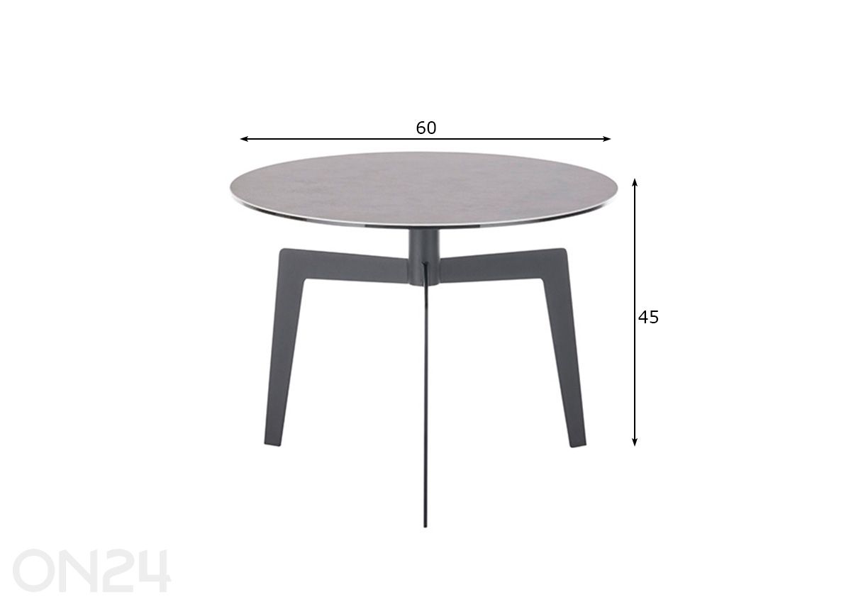 Sohvapöytä Buena Vista Ø 60 cm kuvasuurennos mitat