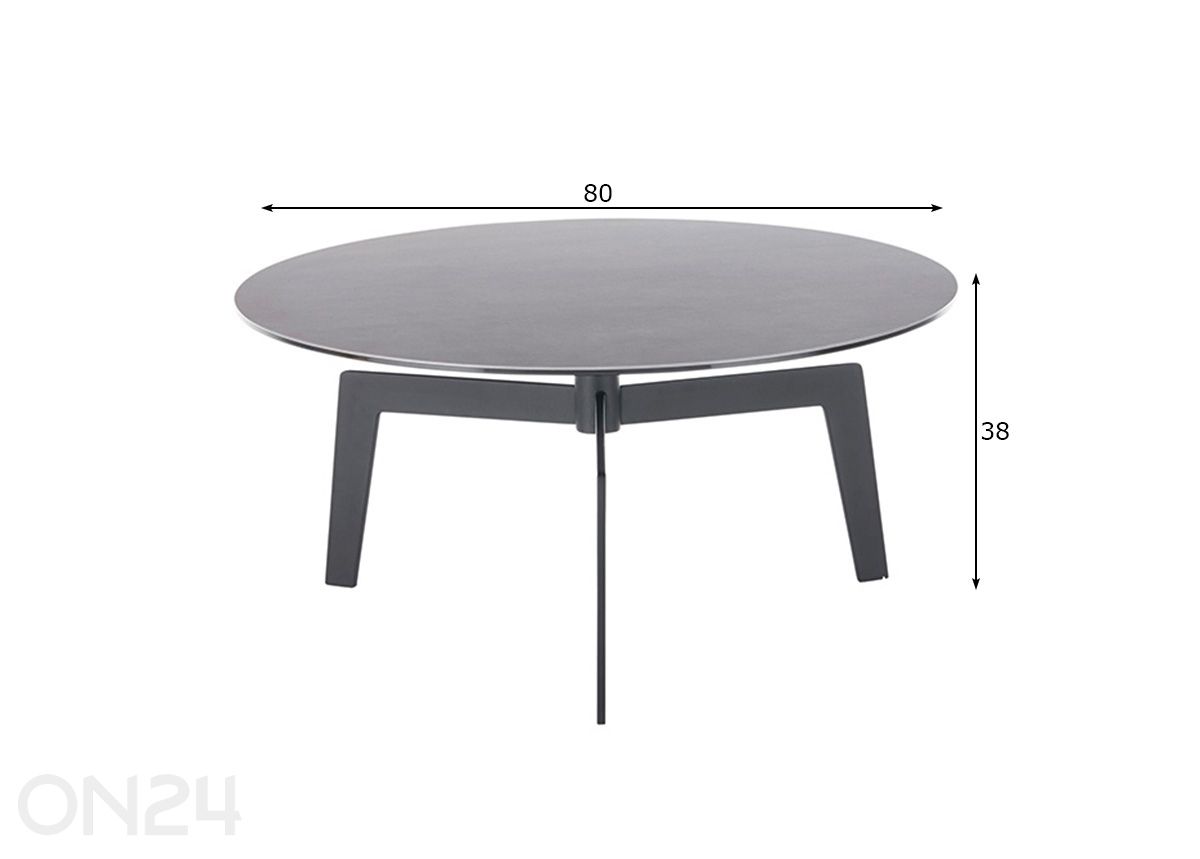 Sohvapöytä Buena Vista Ø 80 cm kuvasuurennos mitat