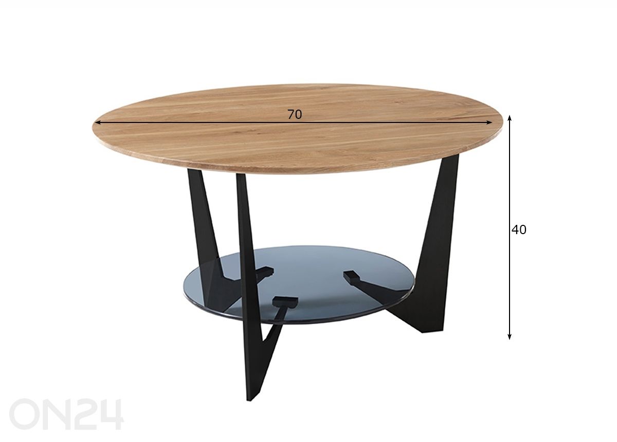 Sohvapöytä Cadiz kuvasuurennos mitat