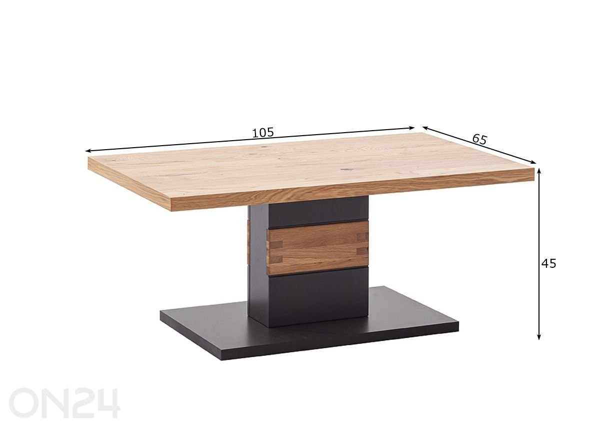 Sohvapöytä Cesana kuvasuurennos mitat