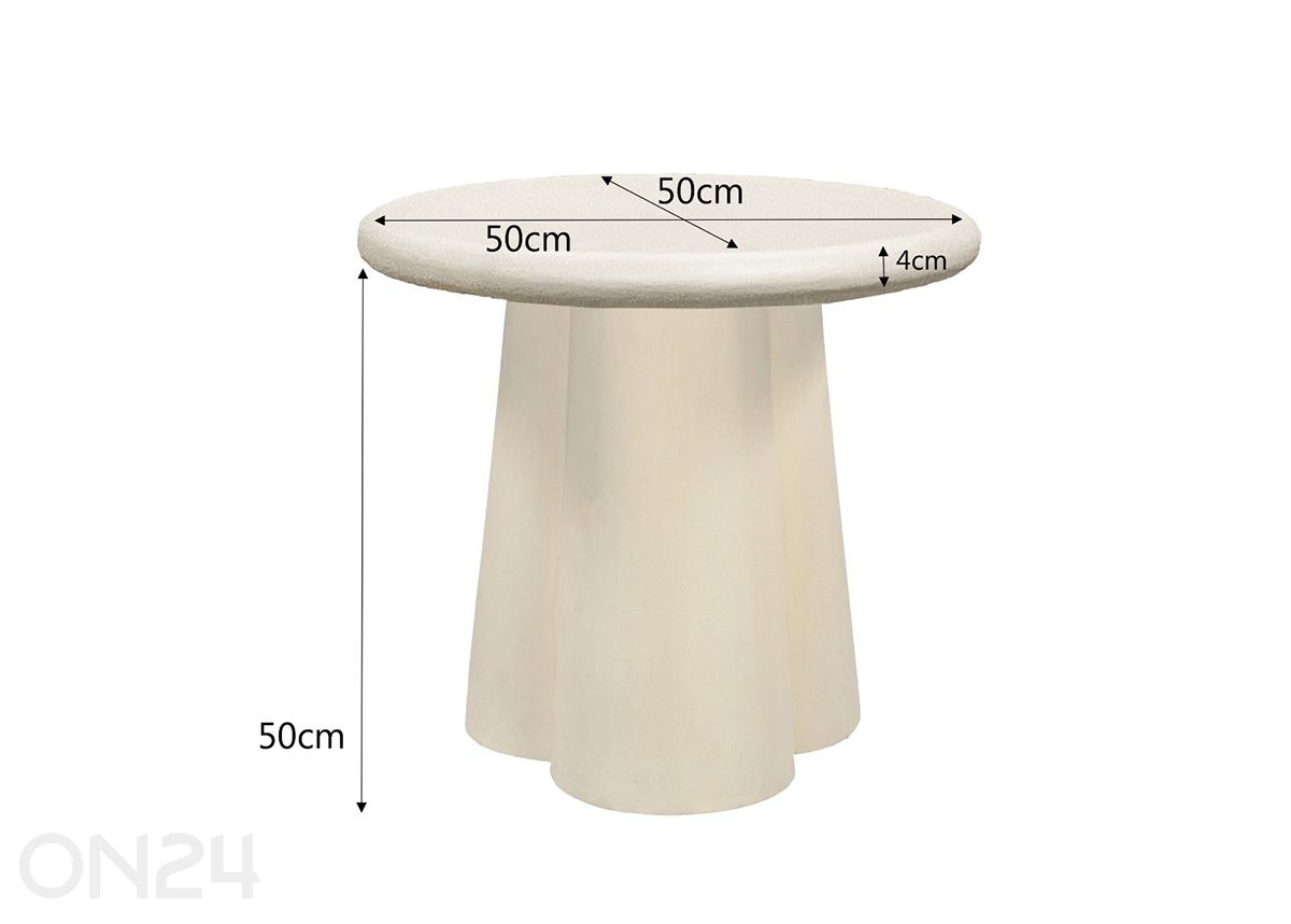 Sohvapöytä Clubs 50 cm kuvasuurennos mitat