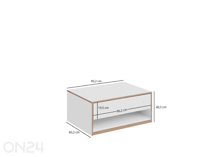 Sohvapöytä Complex kuvasuurennos mitat