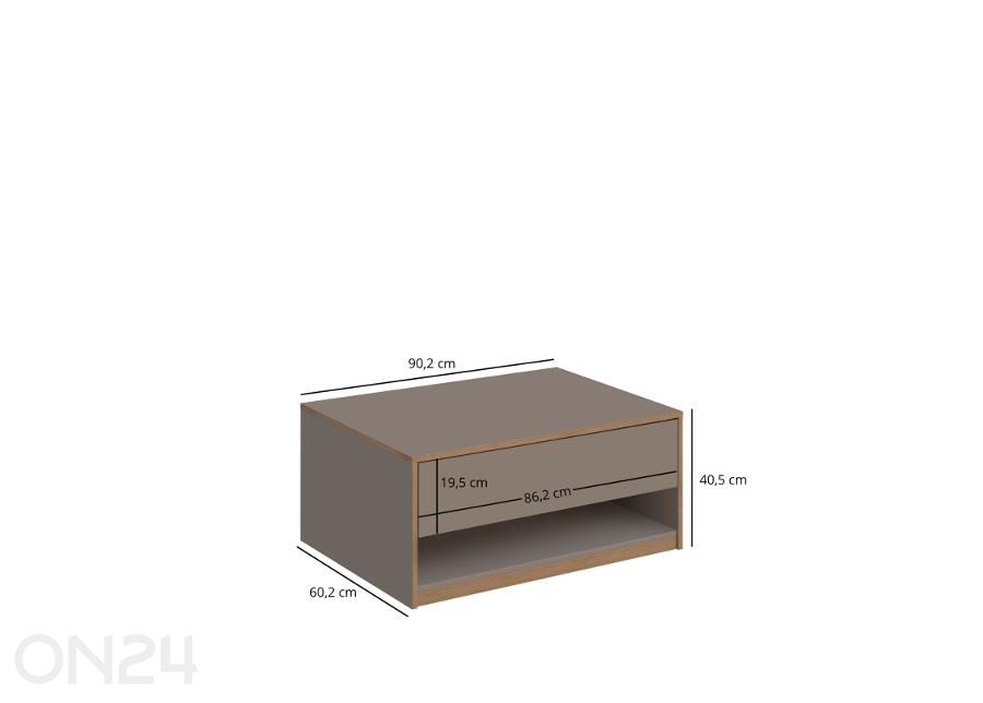 Sohvapöytä Complex kuvasuurennos mitat
