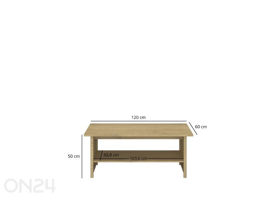 Sohvapöytä Denzel kuvasuurennos mitat