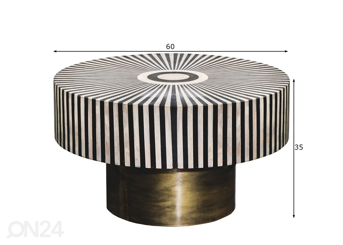 Sohvapöytä Done Ø 60 cm kuvasuurennos mitat