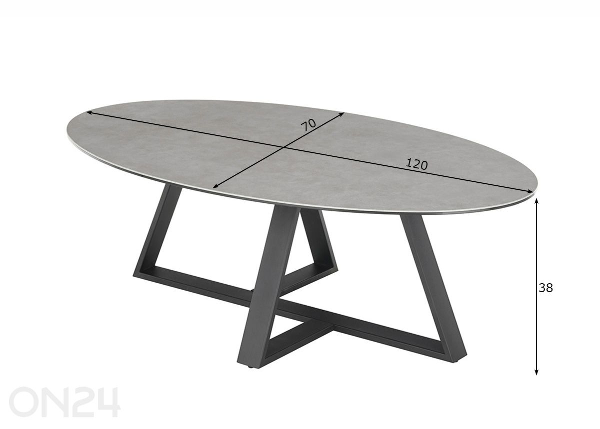 Sohvapöytä Elbing kuvasuurennos mitat