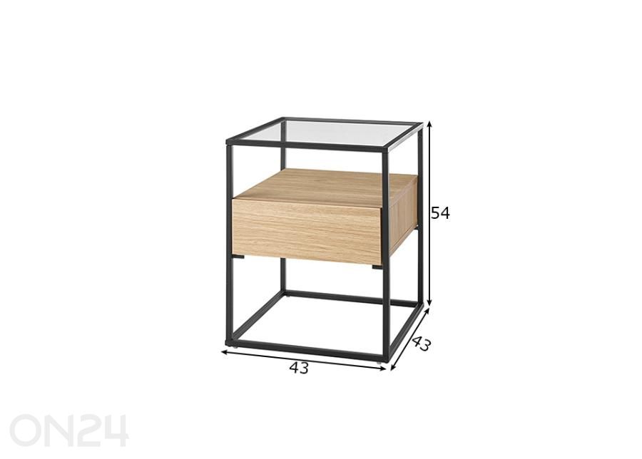 Sohvapöytä Evora 43 cm kuvasuurennos mitat