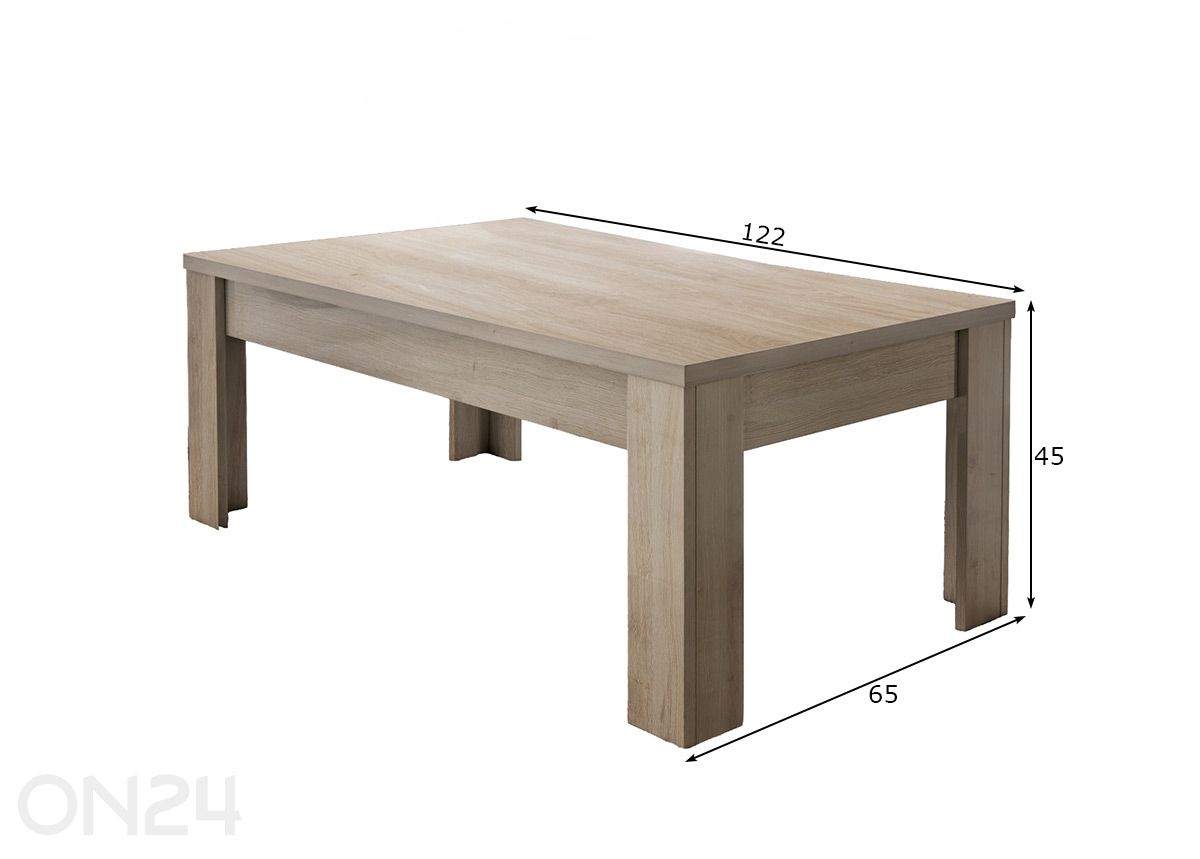 Sohvapöytä Firenze kuvasuurennos mitat