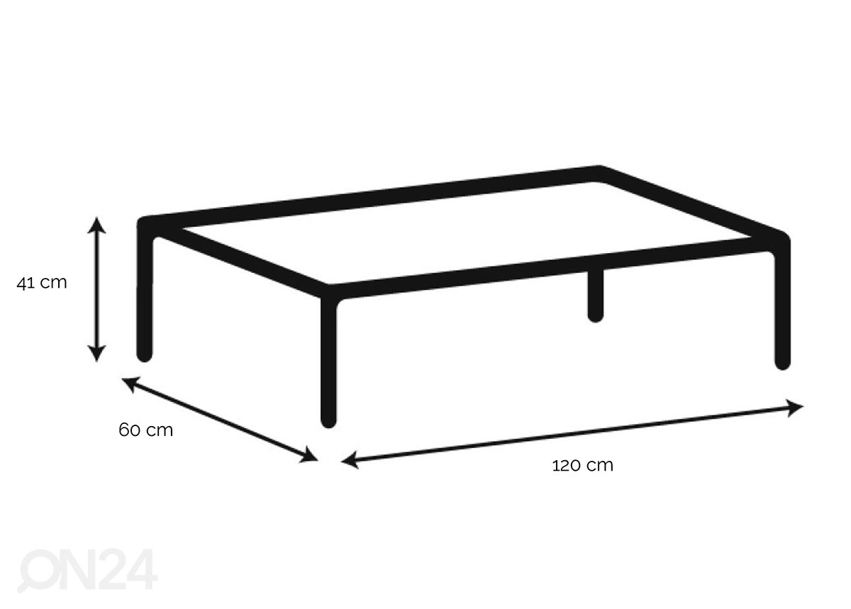 Sohvapöytä Fyn kuvasuurennos mitat