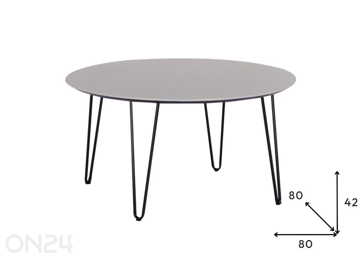 Sohvapöytä Gren Ø 80 cm kuvasuurennos mitat