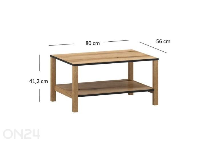 Sohvapöytä Helix kuvasuurennos mitat