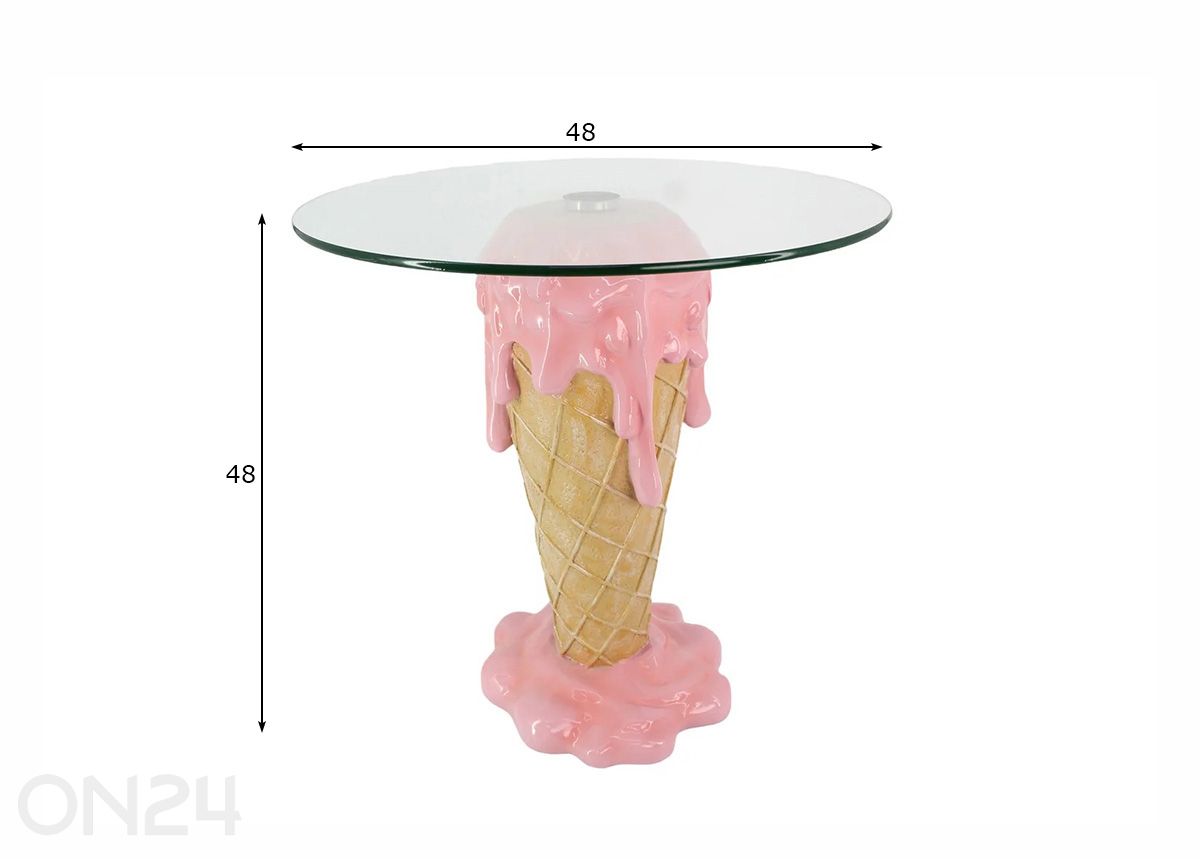 Sohvapöytä Ice Cream kuvasuurennos mitat