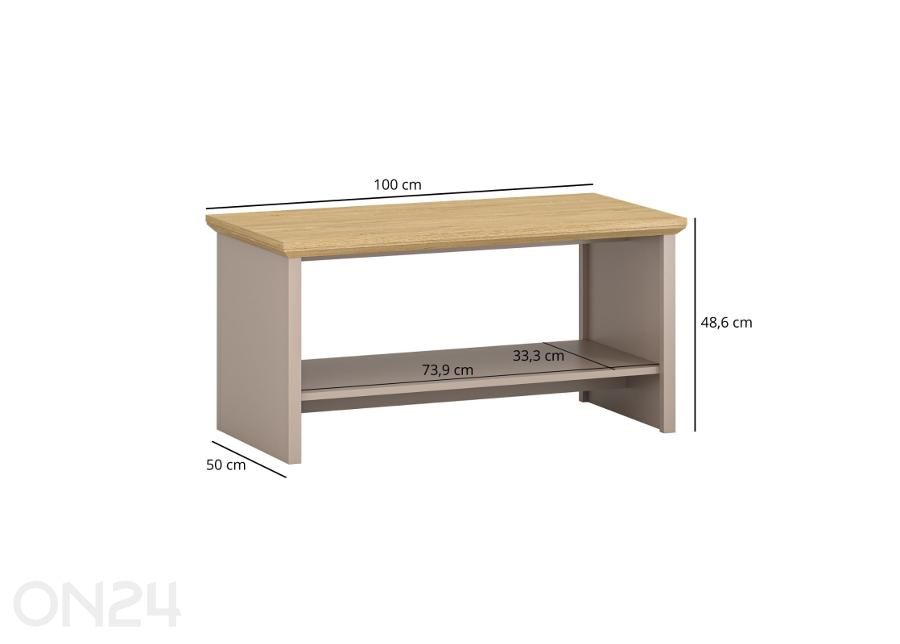 Sohvapöytä Idello kuvasuurennos mitat